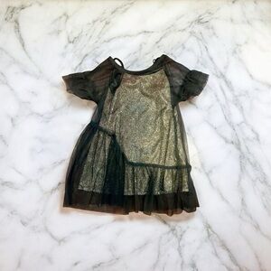 Art Class Black and Gold Kids Formal Dress